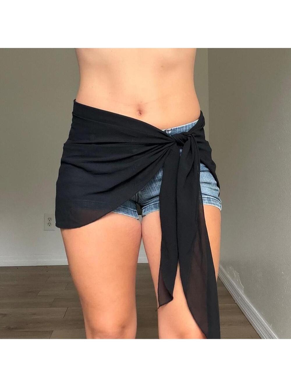 SHEER SARONG WRAP SKIRT